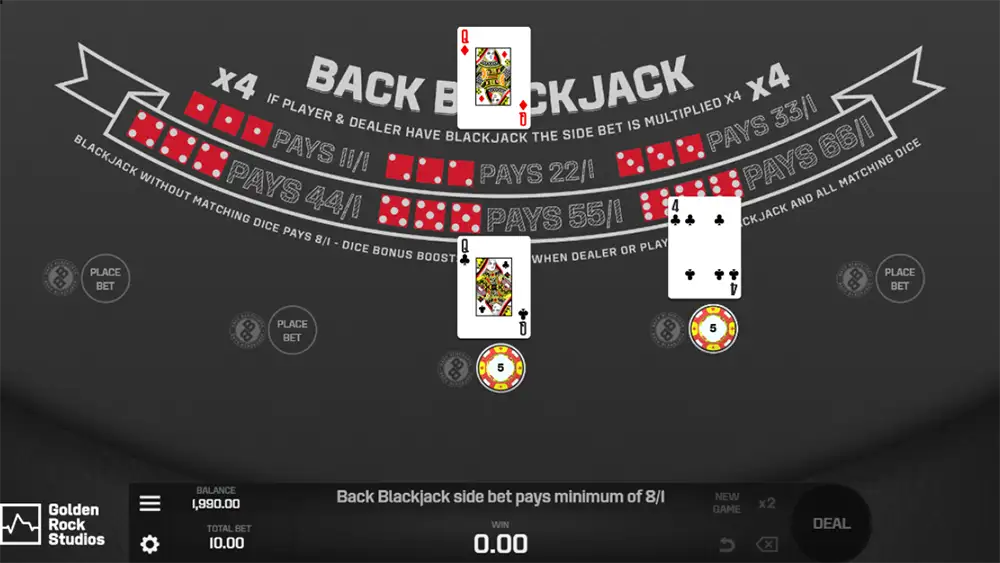 Back Blackjack demonstração
