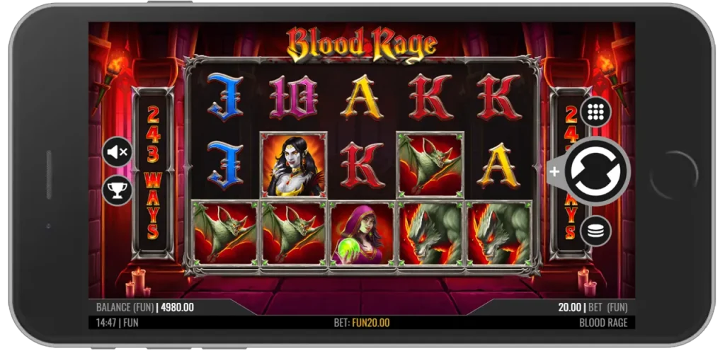 Versão móvel do slot Blood Rage