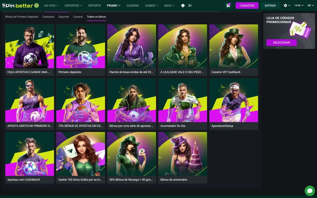 SpinBetter Casino Promoções