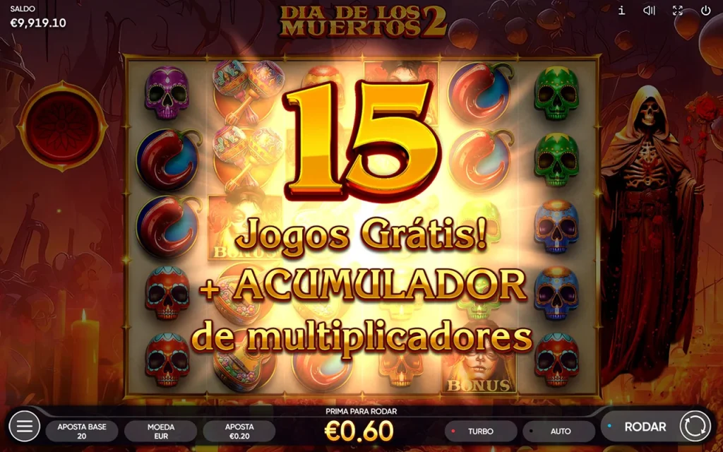 Dia de Los Muertos 2 Rodadas Grátis