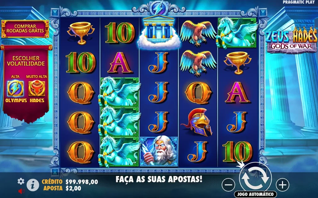 Zeus vs Hades – Gods of War Jogo Grátis