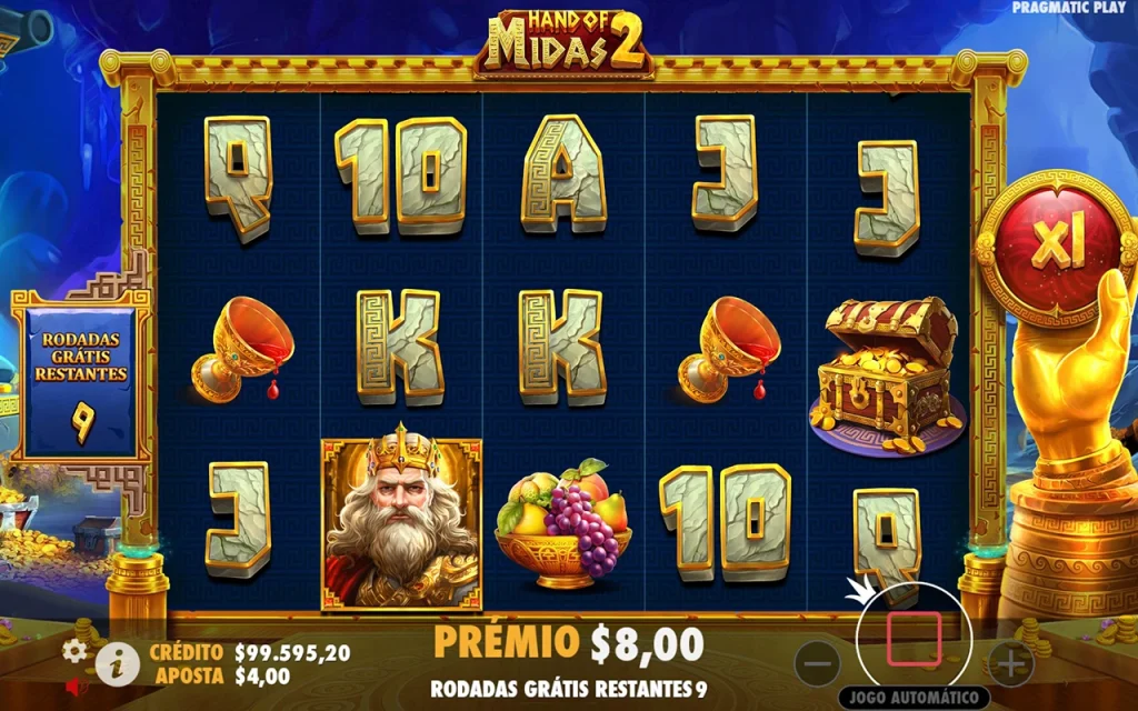 Hand of Midas 2 Rodadas Grátis