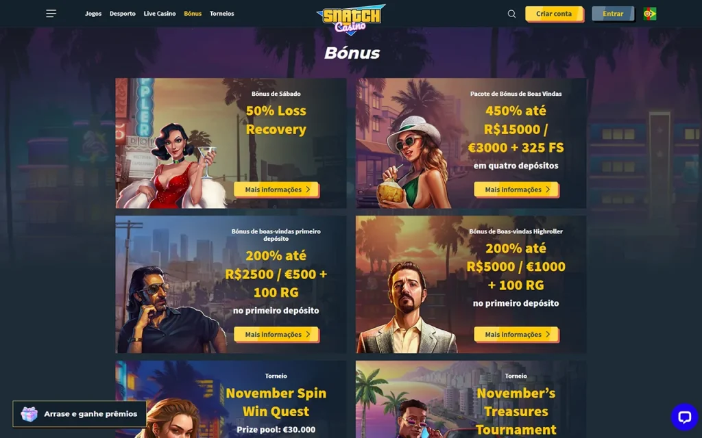 Snatch Casino Promoções