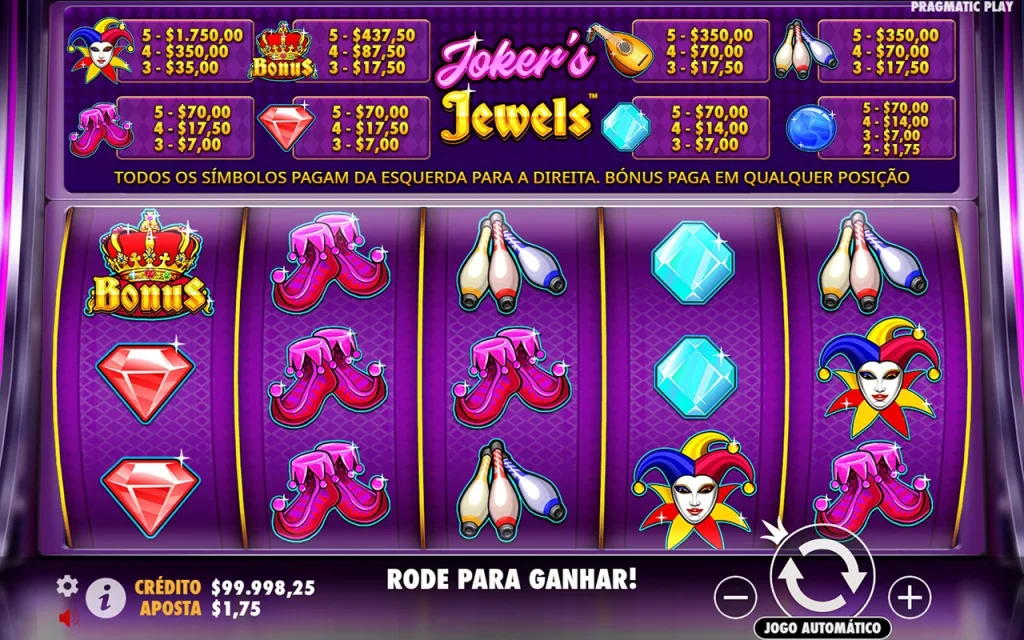 Joker’s Jewels Jogo Grátis