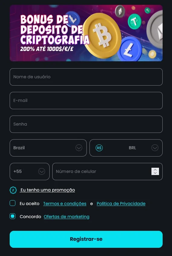 Cosmobet Formulário de Registro Cosmobet Formulário de Registro