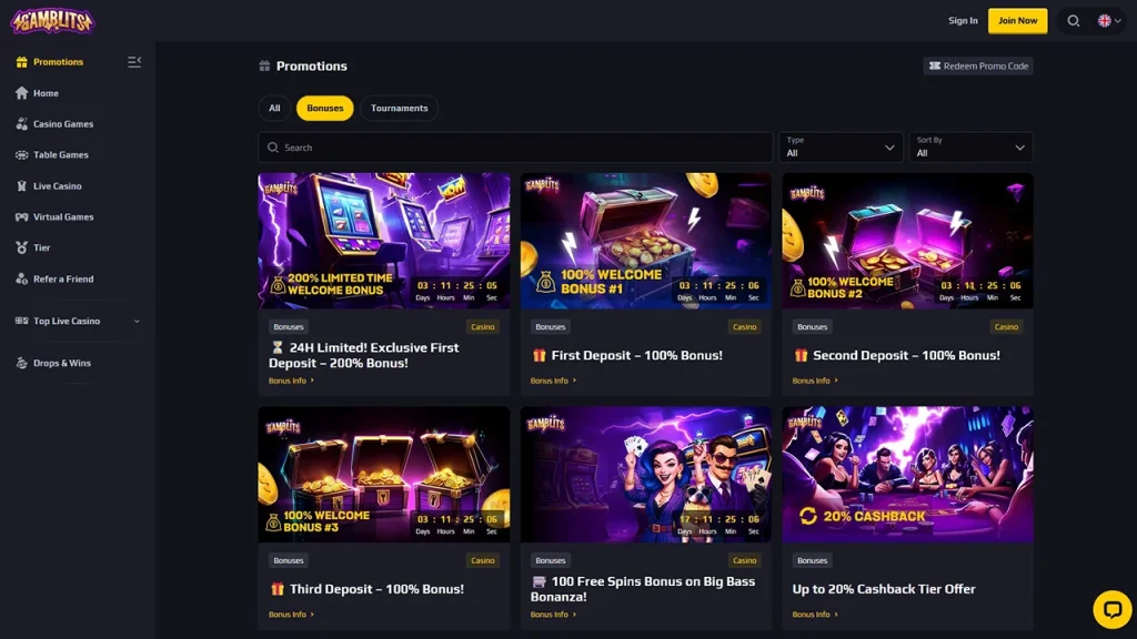 Gamblits Promoções Gamblits Promoções