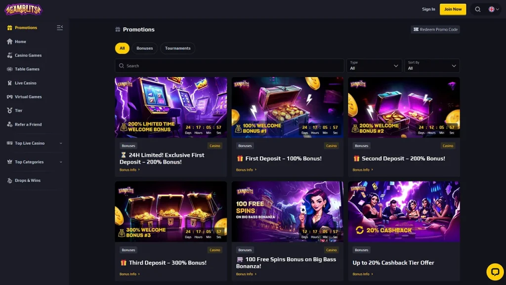 Gamblits Promoções Gamblits Promoções