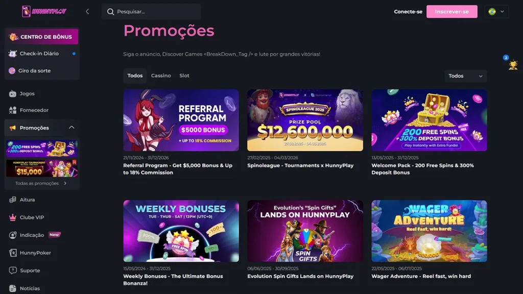 HunnyPlay Promoções HunnyPlay Promoções