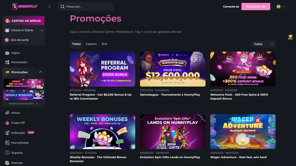 HunnyPlay Promoções HunnyPlay Promoções