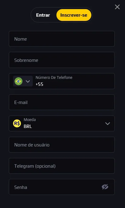 RollBlock Formulário de Registro RollBlock Formulário de Registro