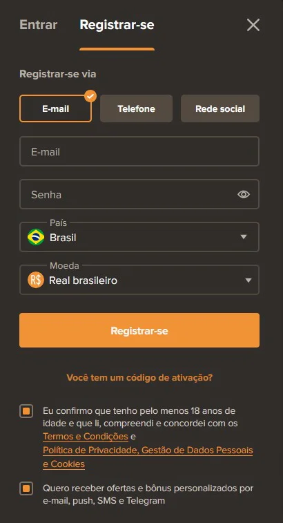 SOL Formulário de Registro SOL Formulário de Registro