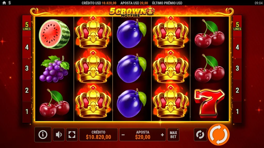 5 Crown Hotfire Símbolos Especiais 5 Crown Hotfire Símbolos Especiais