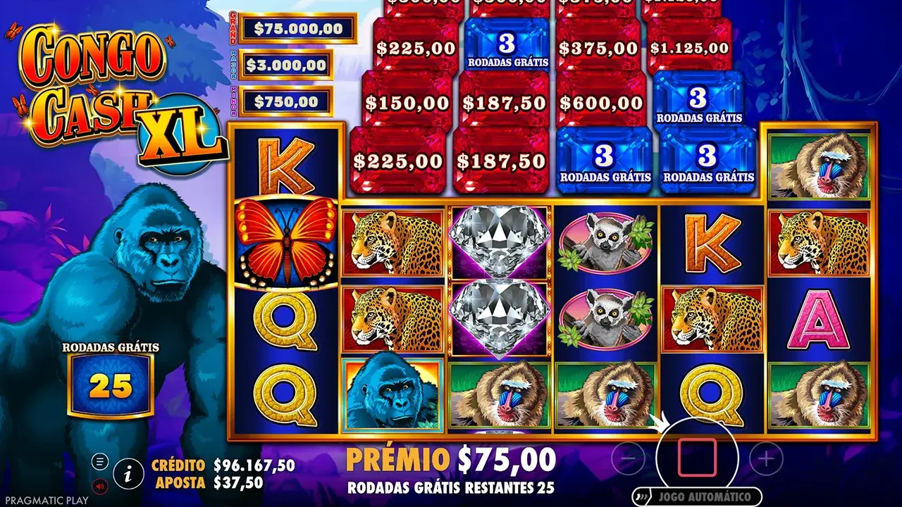 Congo Cash XL Rodadas Grátis