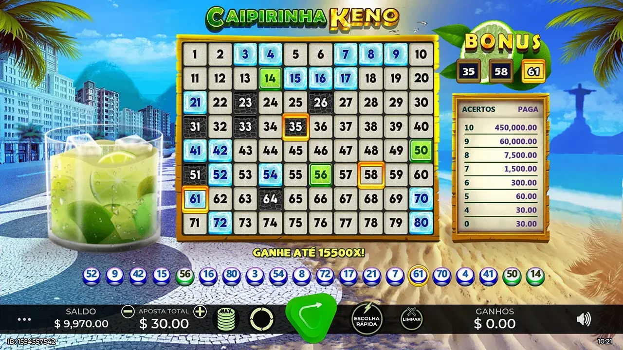 Caipirinha Keno Jogo Grátis