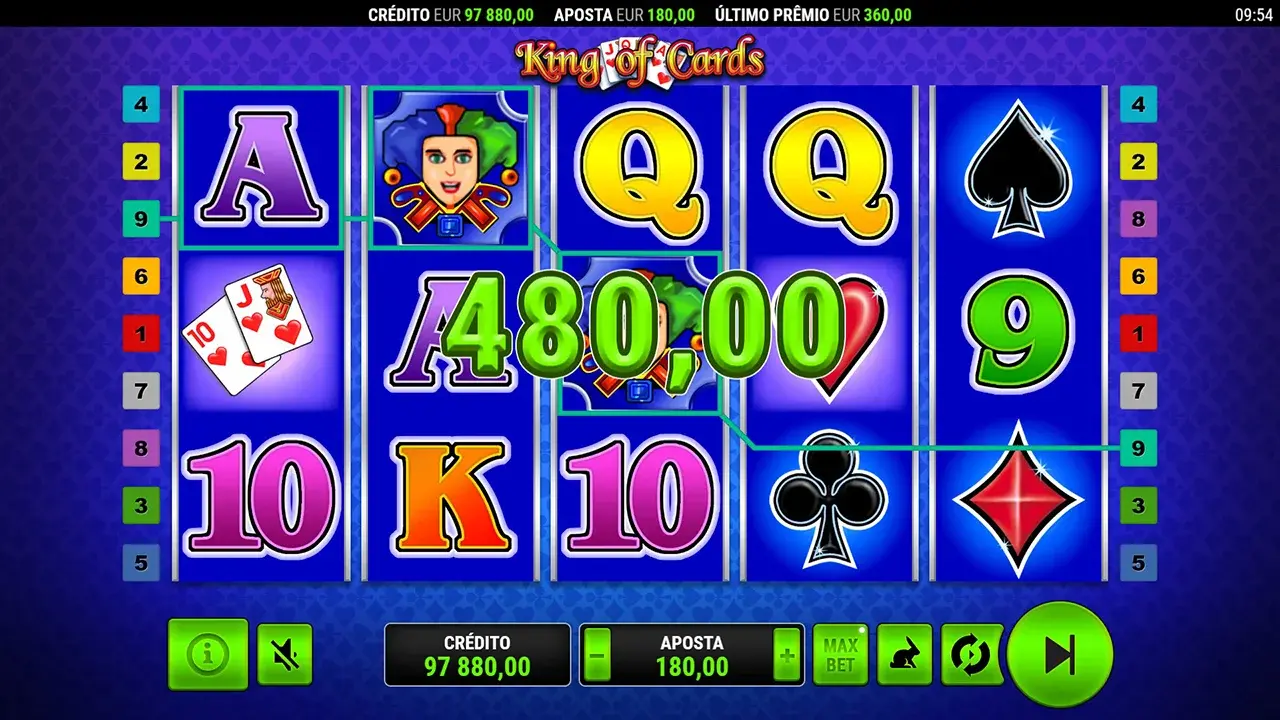 King of Cards Ganhos