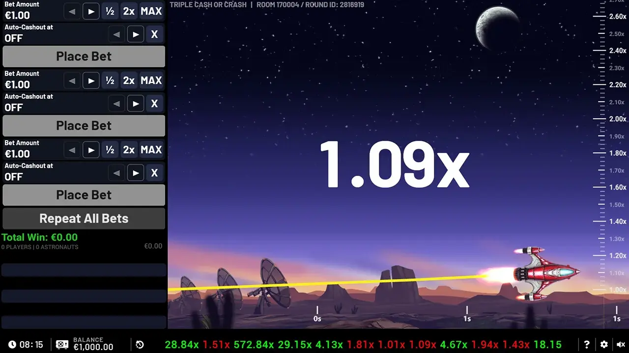 Triple Cash Or Crash