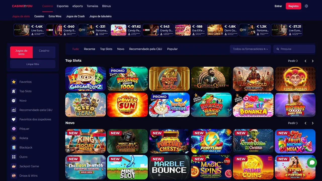 CasinoAndYou Jogos