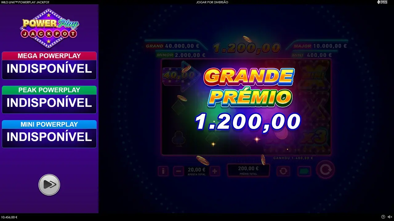 Wild Linx™ Powerplay Jackpot Ganhos Wild Linx™ Powerplay Jackpot Ganhos