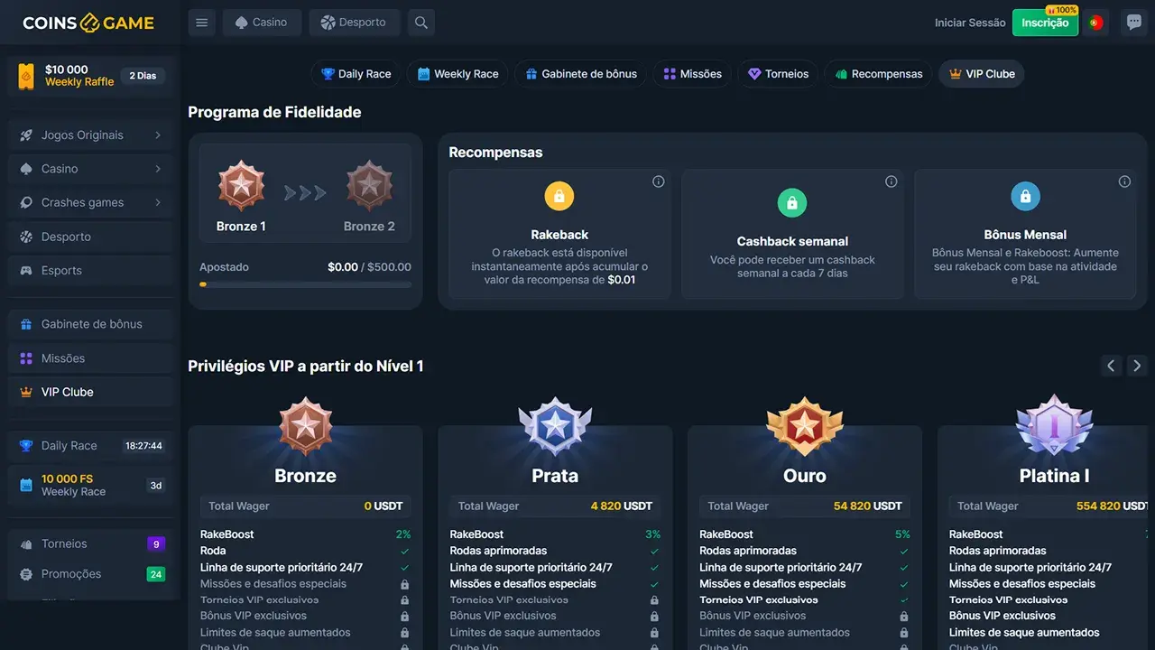 Coins.Game Cassino Clube VIP Coins.Game Cassino Clube VIP