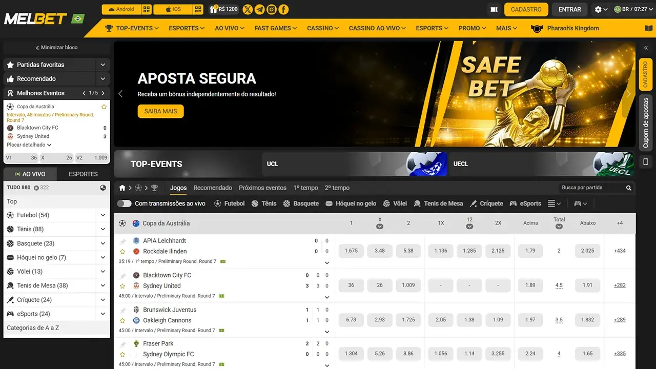 MelBet Cassino Apostas Esportivas