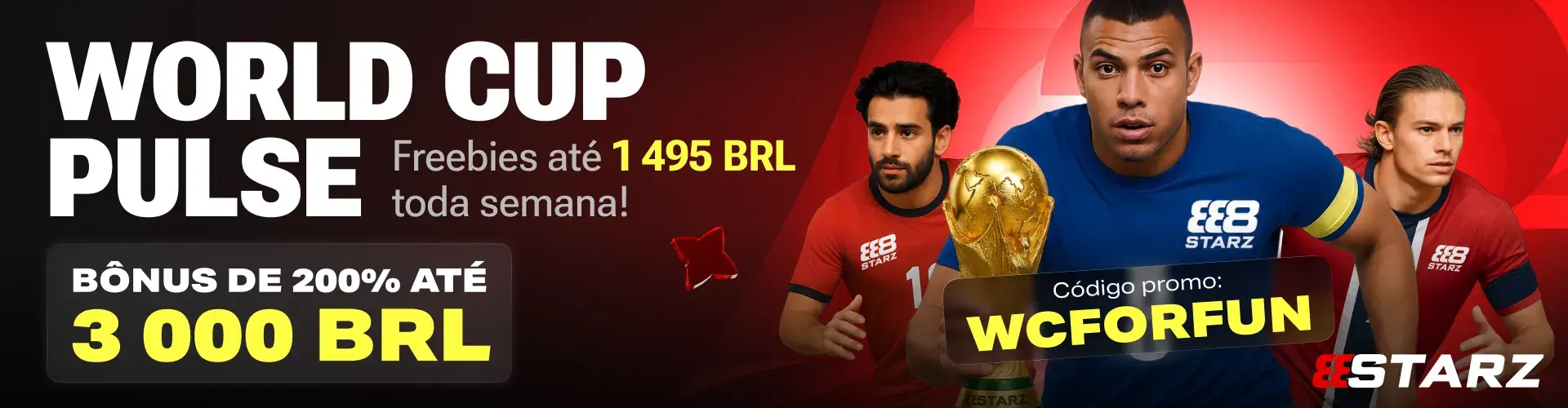 Oferta 88Starz para a Copa do Mundo 2026 no Brasil