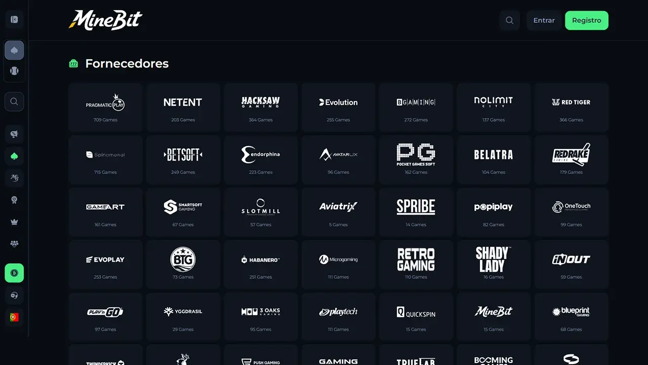 MineBit Cassino Provedores